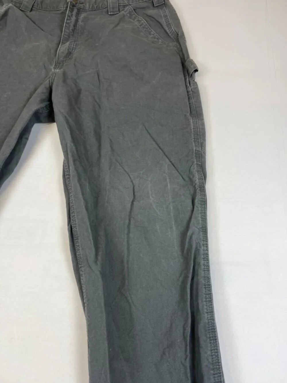 Carhartt B151 FAT Pants Mens 36x32 Gray Dungaree Fit Cotton Canvas - Picture 7 of 10